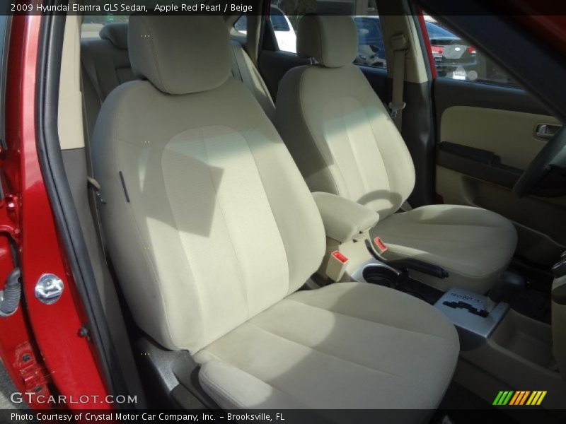 Apple Red Pearl / Beige 2009 Hyundai Elantra GLS Sedan