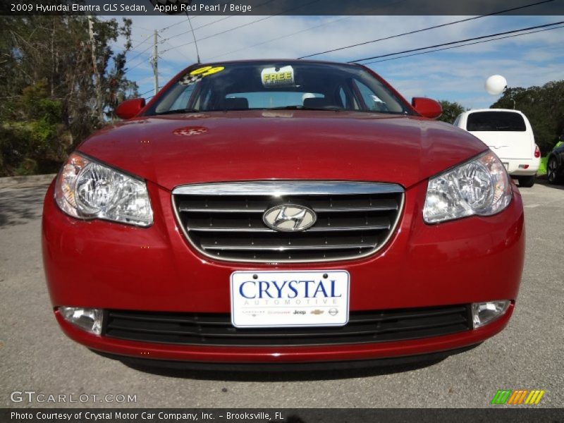 Apple Red Pearl / Beige 2009 Hyundai Elantra GLS Sedan