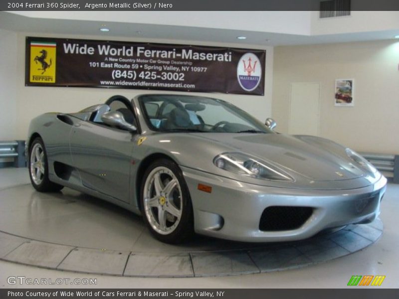 Argento Metallic (Silver) / Nero 2004 Ferrari 360 Spider