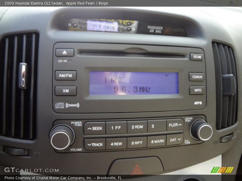 Apple Red Pearl / Beige 2009 Hyundai Elantra GLS Sedan