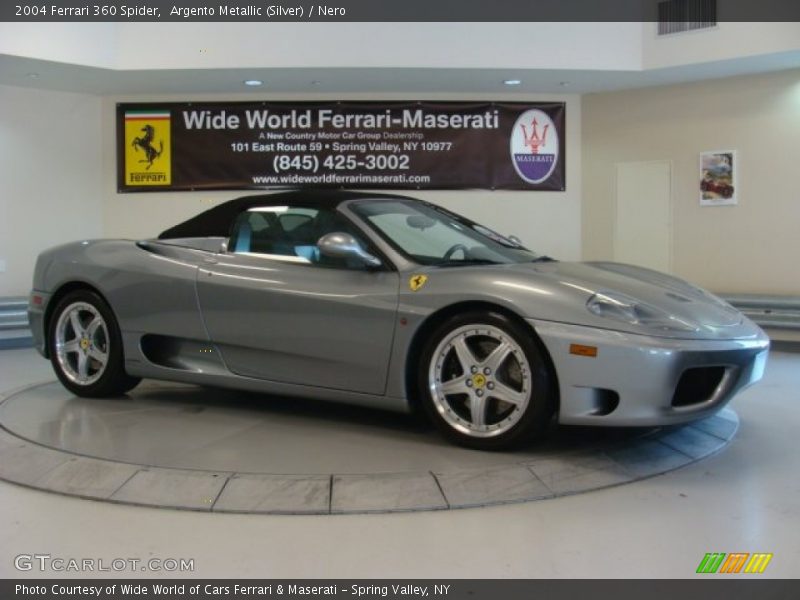 Argento Metallic (Silver) / Nero 2004 Ferrari 360 Spider