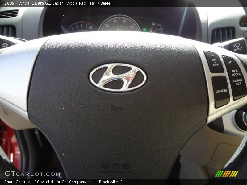 Apple Red Pearl / Beige 2009 Hyundai Elantra GLS Sedan