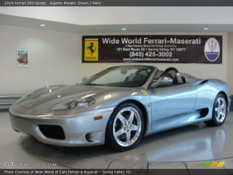 Argento Metallic (Silver) / Nero 2004 Ferrari 360 Spider