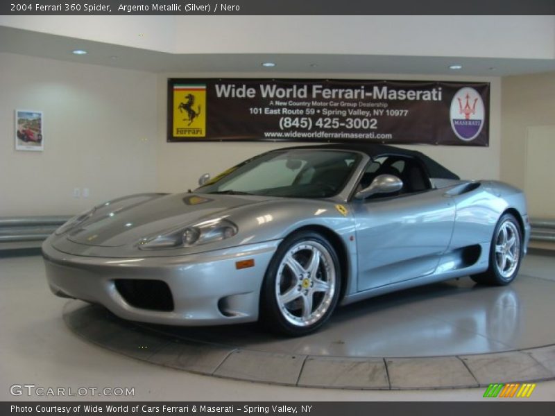 Argento Metallic (Silver) / Nero 2004 Ferrari 360 Spider