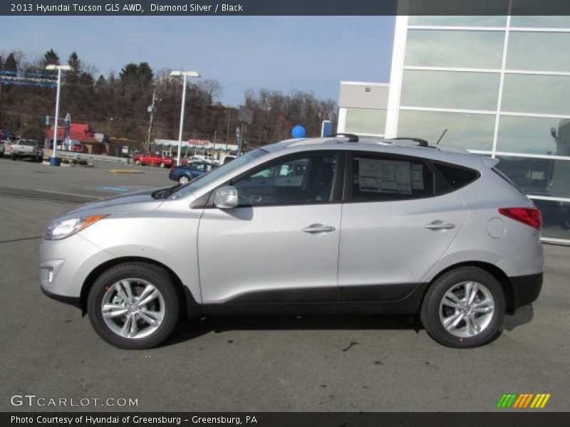 Diamond Silver / Black 2013 Hyundai Tucson GLS AWD