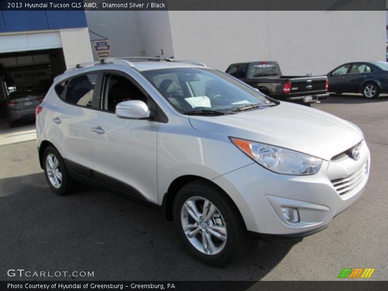 Diamond Silver / Black 2013 Hyundai Tucson GLS AWD