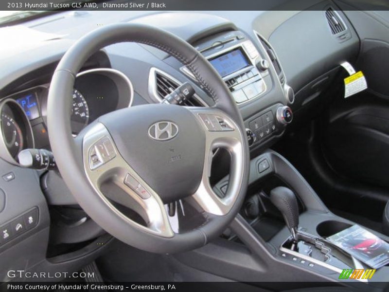 Diamond Silver / Black 2013 Hyundai Tucson GLS AWD