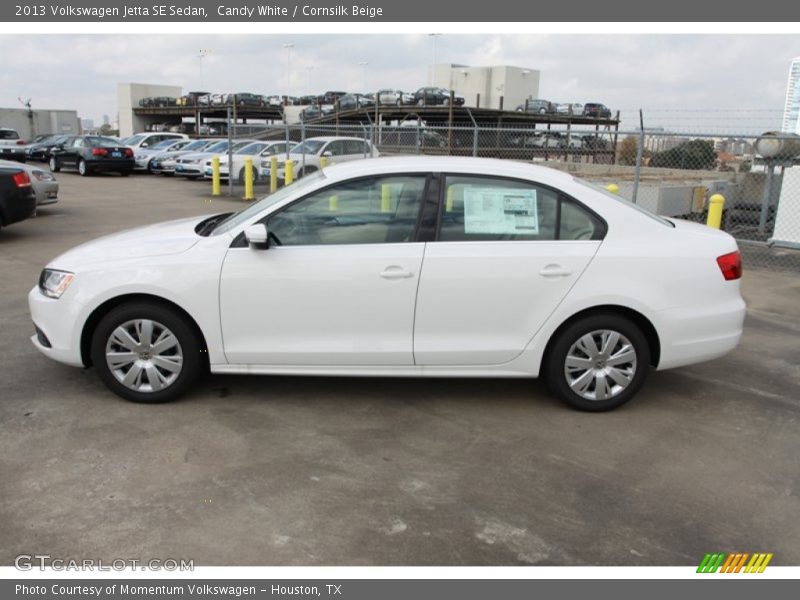 Candy White / Cornsilk Beige 2013 Volkswagen Jetta SE Sedan