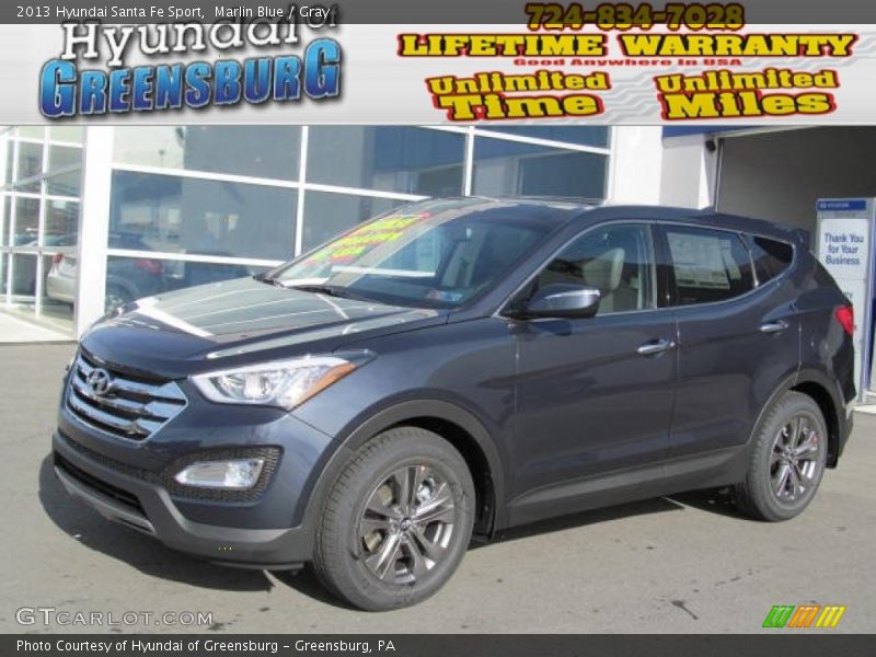 Marlin Blue / Gray 2013 Hyundai Santa Fe Sport