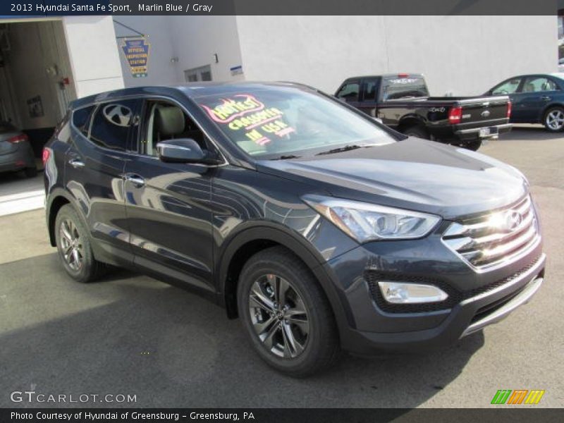 Marlin Blue / Gray 2013 Hyundai Santa Fe Sport