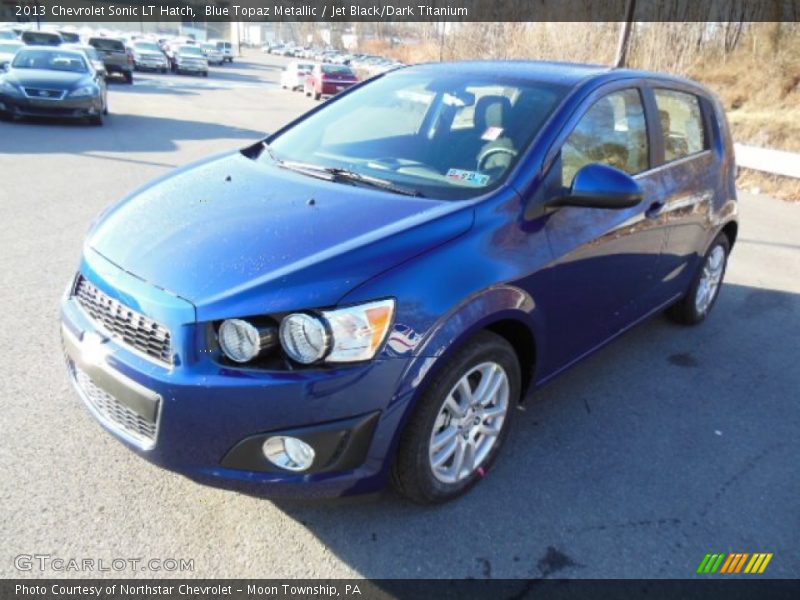 Blue Topaz Metallic / Jet Black/Dark Titanium 2013 Chevrolet Sonic LT Hatch