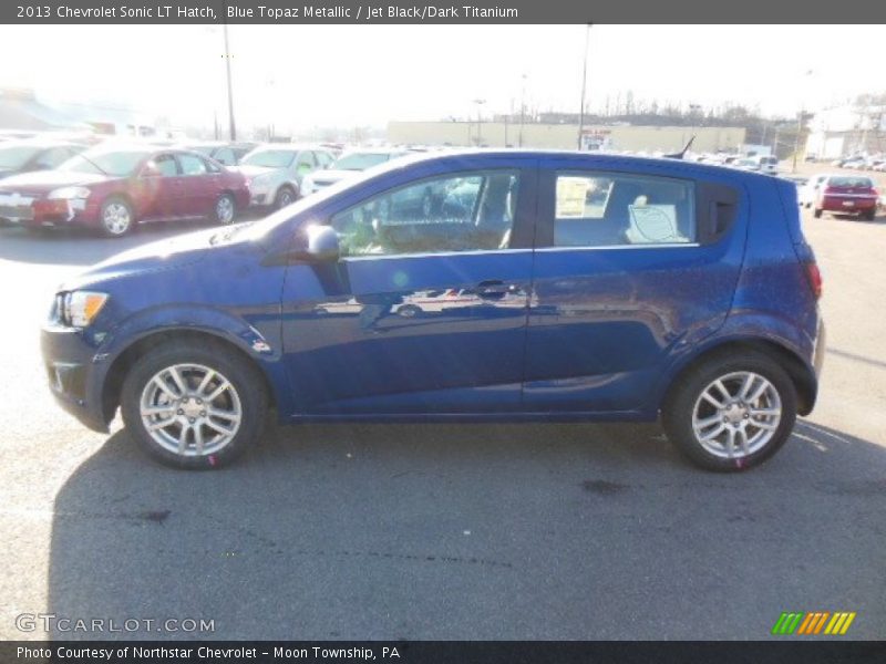 Blue Topaz Metallic / Jet Black/Dark Titanium 2013 Chevrolet Sonic LT Hatch