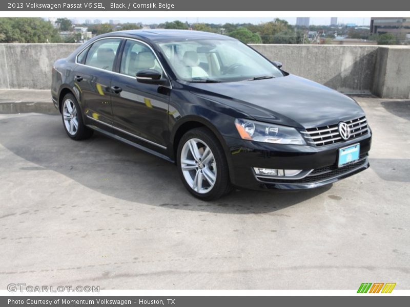 Black / Cornsilk Beige 2013 Volkswagen Passat V6 SEL