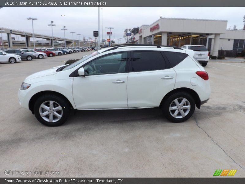 Glacier White Pearl / Beige 2010 Nissan Murano SL AWD