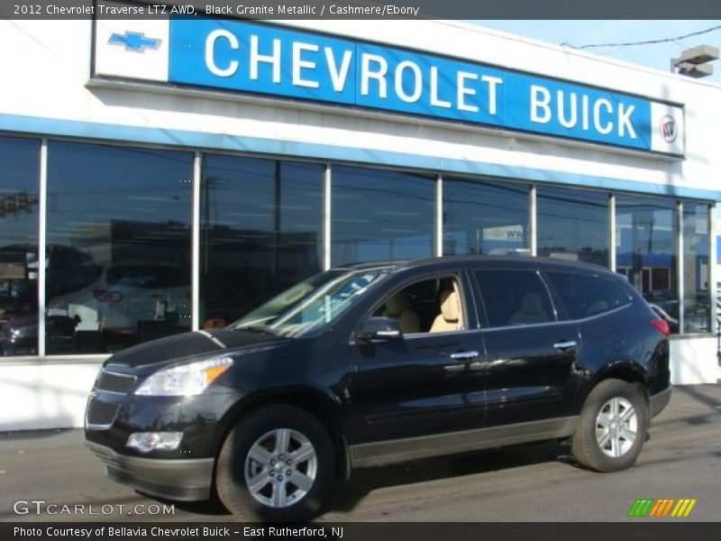 Black Granite Metallic / Cashmere/Ebony 2012 Chevrolet Traverse LTZ AWD