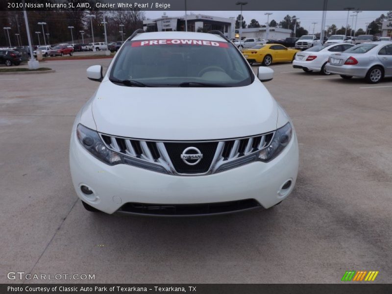 Glacier White Pearl / Beige 2010 Nissan Murano SL AWD