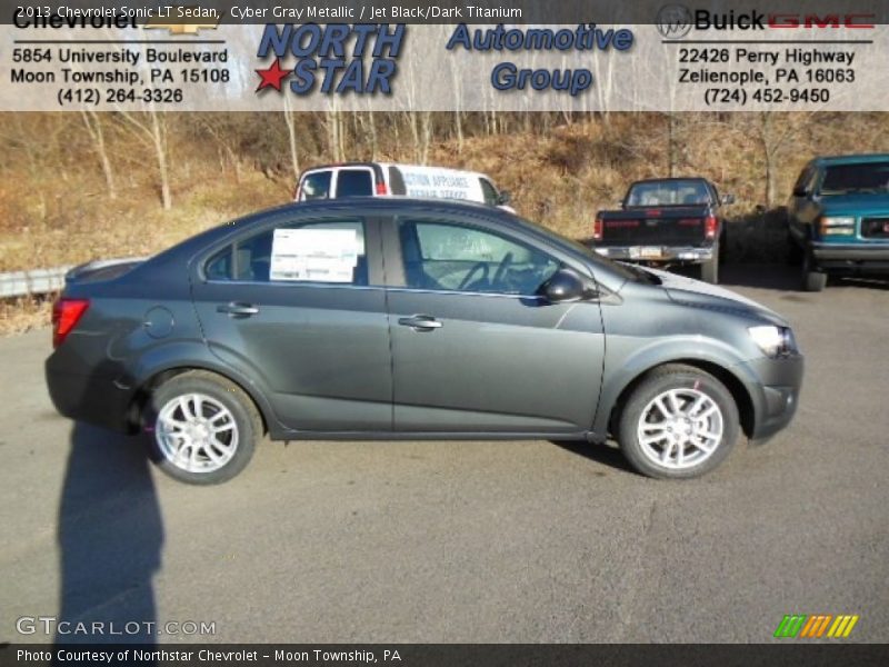 Cyber Gray Metallic / Jet Black/Dark Titanium 2013 Chevrolet Sonic LT Sedan