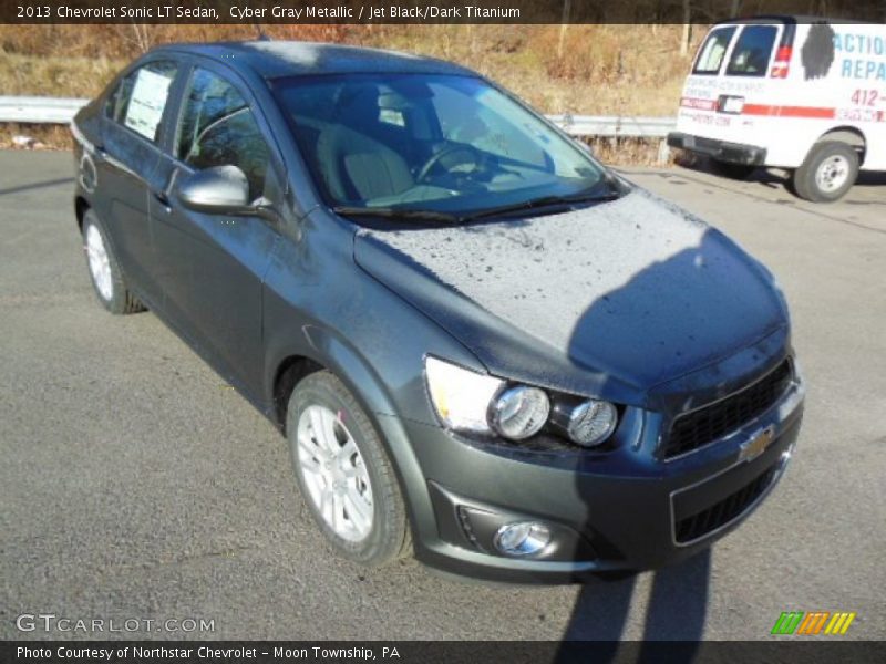Cyber Gray Metallic / Jet Black/Dark Titanium 2013 Chevrolet Sonic LT Sedan
