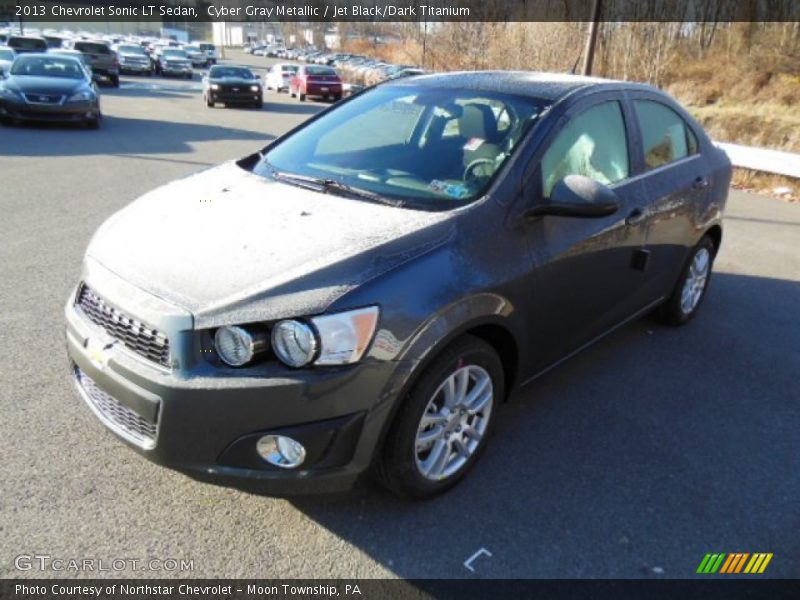 Cyber Gray Metallic / Jet Black/Dark Titanium 2013 Chevrolet Sonic LT Sedan