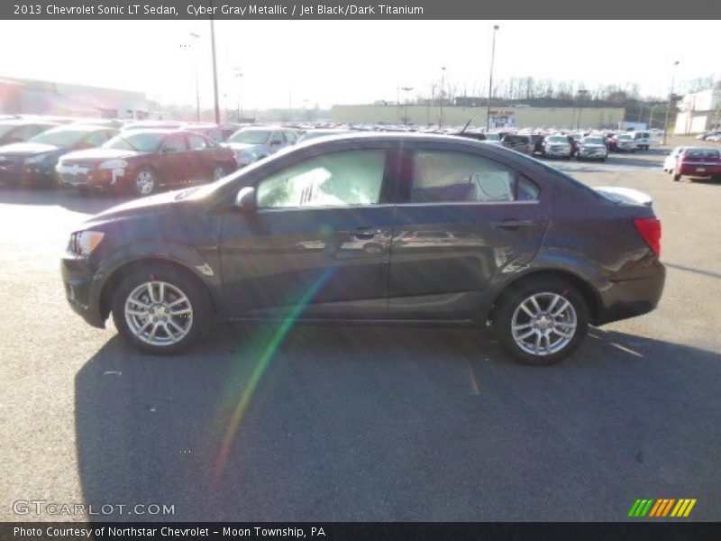 Cyber Gray Metallic / Jet Black/Dark Titanium 2013 Chevrolet Sonic LT Sedan