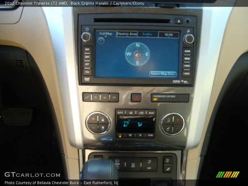 Black Granite Metallic / Cashmere/Ebony 2012 Chevrolet Traverse LTZ AWD