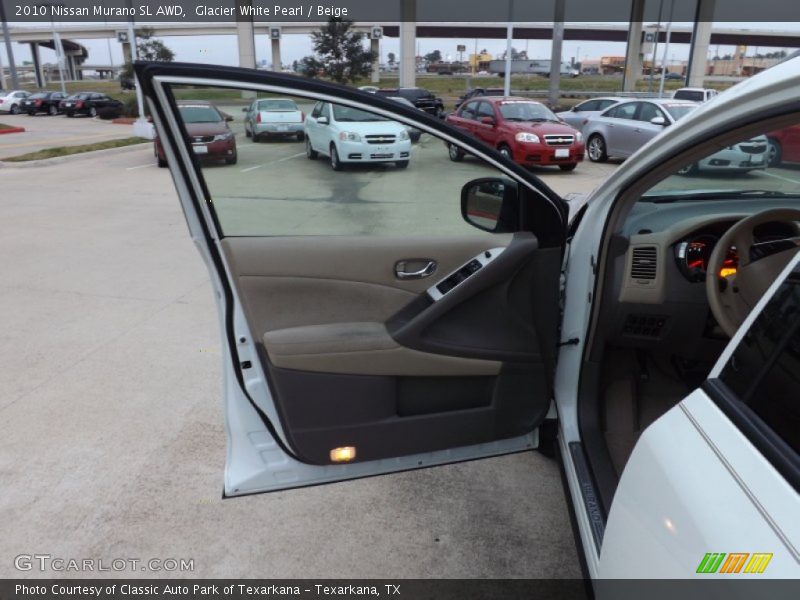Glacier White Pearl / Beige 2010 Nissan Murano SL AWD