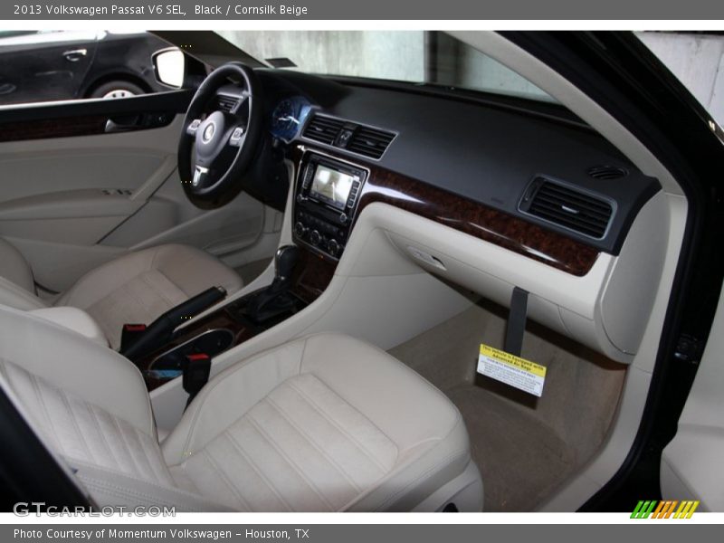 Black / Cornsilk Beige 2013 Volkswagen Passat V6 SEL