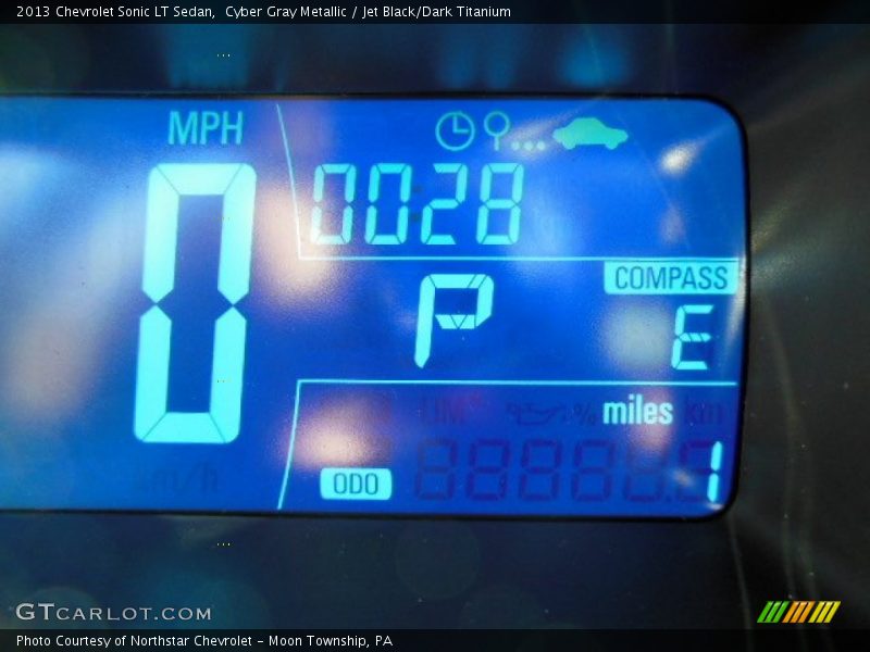 Cyber Gray Metallic / Jet Black/Dark Titanium 2013 Chevrolet Sonic LT Sedan
