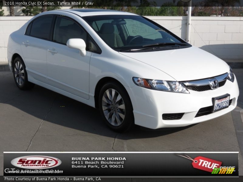 Taffeta White / Gray 2010 Honda Civic EX Sedan
