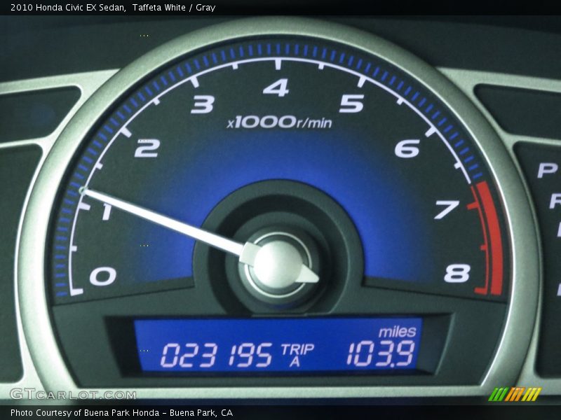 Taffeta White / Gray 2010 Honda Civic EX Sedan