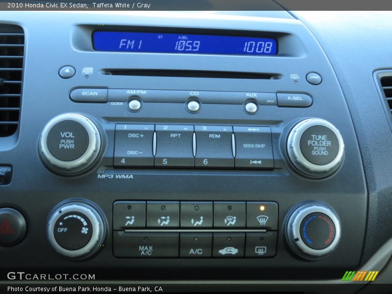 Taffeta White / Gray 2010 Honda Civic EX Sedan
