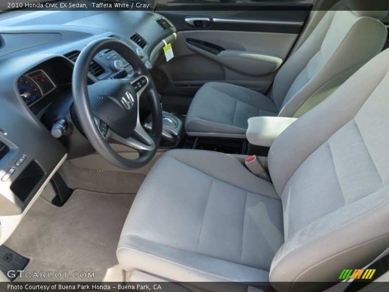 Taffeta White / Gray 2010 Honda Civic EX Sedan
