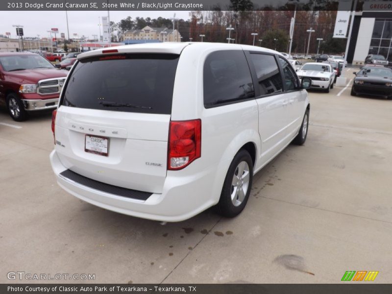 Stone White / Black/Light Graystone 2013 Dodge Grand Caravan SE