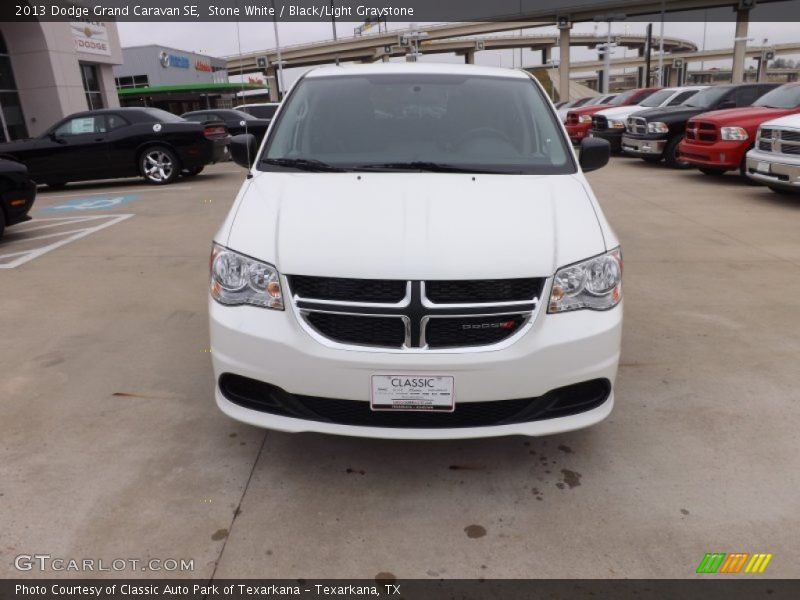 Stone White / Black/Light Graystone 2013 Dodge Grand Caravan SE