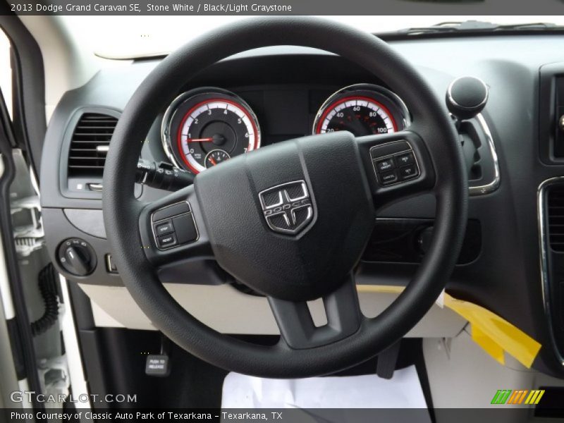 Stone White / Black/Light Graystone 2013 Dodge Grand Caravan SE
