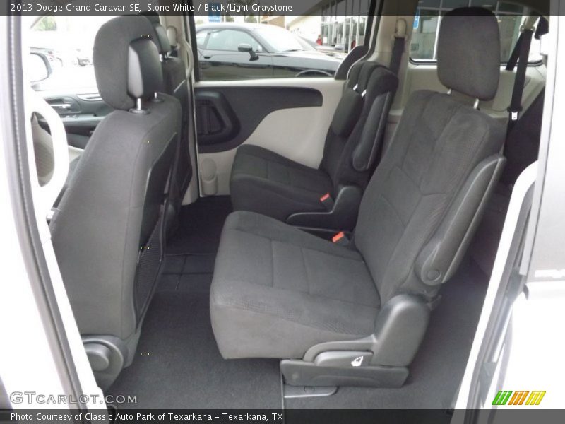 Stone White / Black/Light Graystone 2013 Dodge Grand Caravan SE