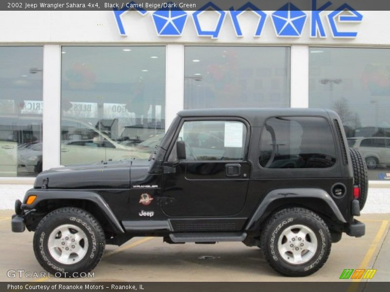 Black / Camel Beige/Dark Green 2002 Jeep Wrangler Sahara 4x4