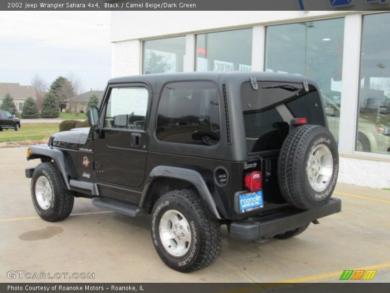 Black / Camel Beige/Dark Green 2002 Jeep Wrangler Sahara 4x4
