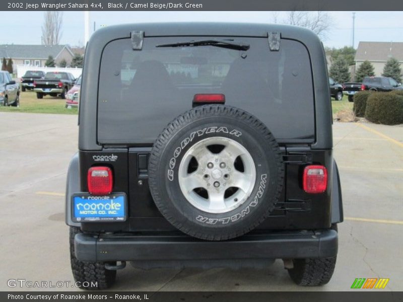 Black / Camel Beige/Dark Green 2002 Jeep Wrangler Sahara 4x4