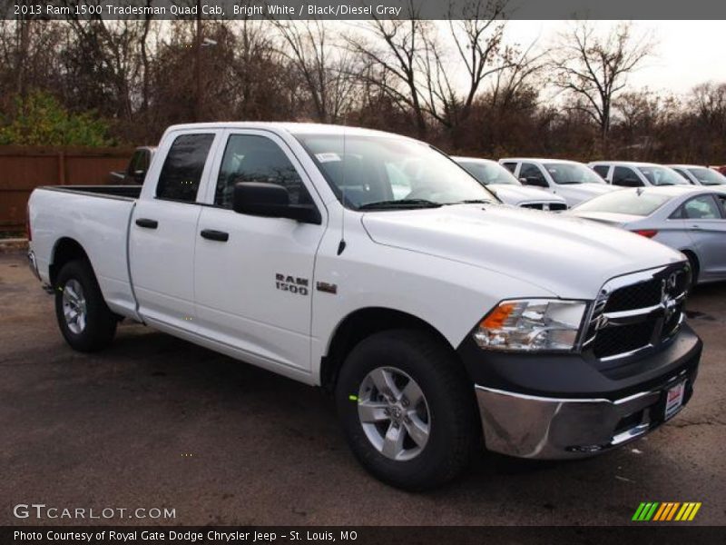 Bright White / Black/Diesel Gray 2013 Ram 1500 Tradesman Quad Cab