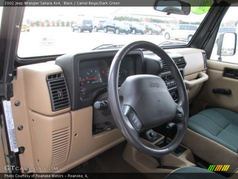 Black / Camel Beige/Dark Green 2002 Jeep Wrangler Sahara 4x4