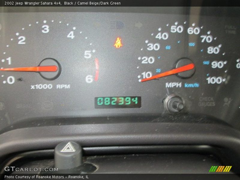 Black / Camel Beige/Dark Green 2002 Jeep Wrangler Sahara 4x4