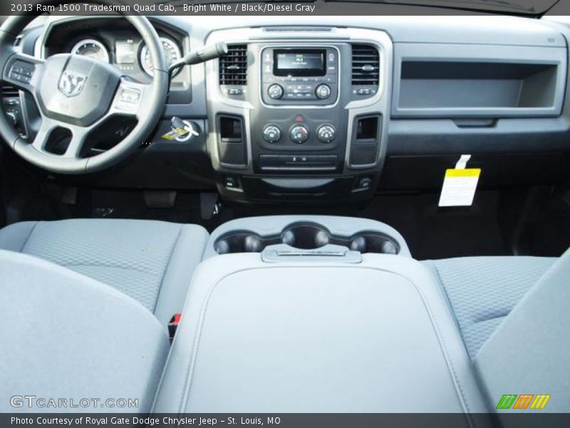 Bright White / Black/Diesel Gray 2013 Ram 1500 Tradesman Quad Cab