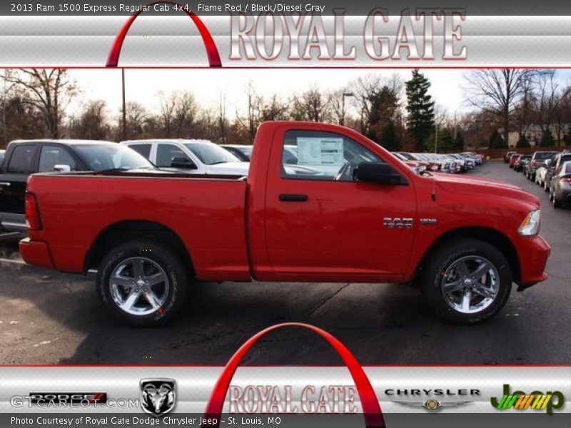 Flame Red / Black/Diesel Gray 2013 Ram 1500 Express Regular Cab 4x4