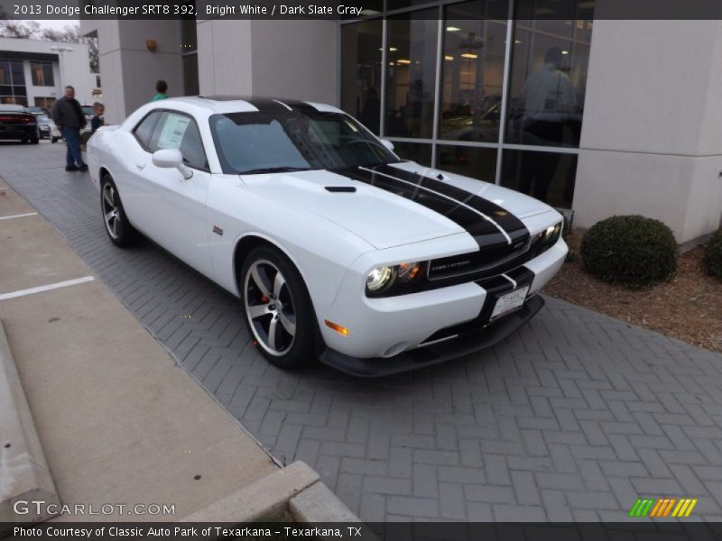 Bright White / Dark Slate Gray 2013 Dodge Challenger SRT8 392