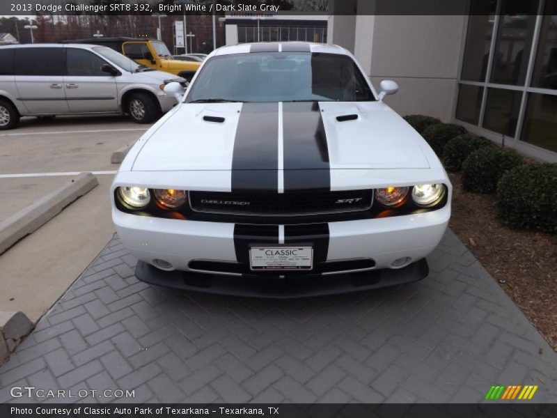 Bright White / Dark Slate Gray 2013 Dodge Challenger SRT8 392