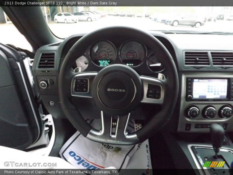 Bright White / Dark Slate Gray 2013 Dodge Challenger SRT8 392