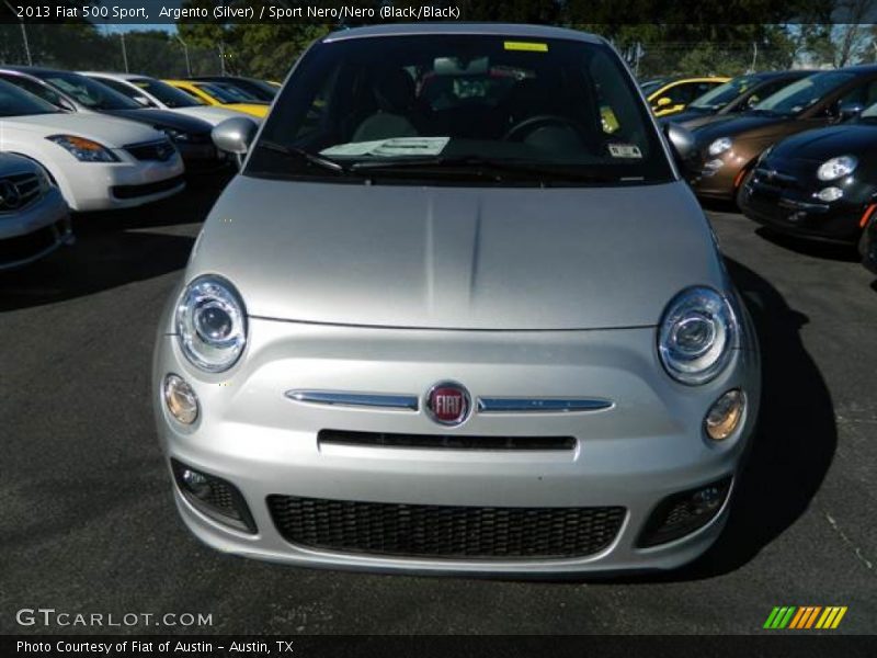 Argento (Silver) / Sport Nero/Nero (Black/Black) 2013 Fiat 500 Sport