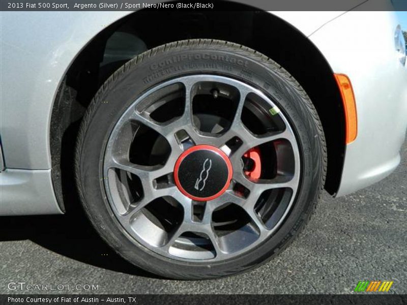 Argento (Silver) / Sport Nero/Nero (Black/Black) 2013 Fiat 500 Sport
