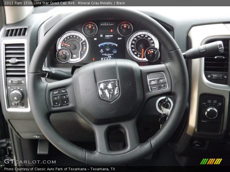Mineral Gray Metallic / Black 2013 Ram 1500 Lone Star Quad Cab 4x4